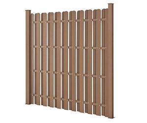 NEU.HOLZ Valla de jardín WPC 185 x 193 cm Elemento de Valla Compuesto de Madera-Plástico Marrón