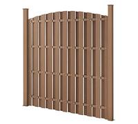 NEU.HOLZ Valla de jardín WPC 185 x 193 cm Elemento de Valla Compuesto de Madera-Plástico Panel de Valla Arco Marrón