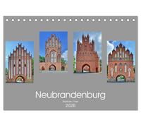 Neubrandenburg - Stadt der 4 Türme (Tischkalender 2026 DIN A5 quer), CALVENDO Monatskalender: Die Stadt mit der besterhaltenen Stadtmauer in Backsteingotik