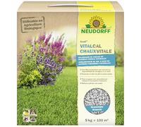 Neudorff Azet VitalCAL 5 kg para 100 m² - Cal para césped y jardín con microorganismos vivos - Regula el pH del suelo, previene la formación de musgo y favorece un crecimiento fuerte