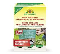 Neudorff Bande Collante Anti-Larves et Anti-Fourmis - Protège les arbres fruitiers et ornementaux contre les nuisibles qui grimpent le long du tronc, 5m, vert