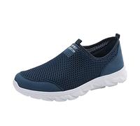 Neue Rutschfest Sneaker Herren Laufschuhe Ultra-Bequemer Walkingschuhe Rutschfeste Bergschuhe Atmungsaktiv Outdoor SchnüRer Fitnessschuhe Mit Weich Dicke Sohle Bequeme Sportschuhe, azul, 41 EU