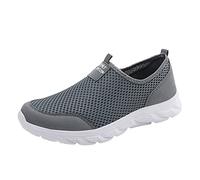 Neue Rutschfest Sneaker Herren Laufschuhe Ultra-Bequemer Walkingschuhe Rutschfeste Bergschuhe Atmungsaktiv Outdoor SchnüRer Fitnessschuhe Mit Weich Dicke Sohle Bequeme Sportschuhe, gris, 42 EU