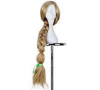 Neue Tangun Rapunzel Cosplay Perücke Halloween Rollenspiel Langer Pferdeschwanz Cos Haar Adulto Rubio Trenza Sintética Perücke + Perücke Cap Tangled wie das Bild