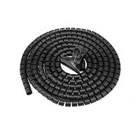Neufday Envoltura en Espiral, Tubo Flexible en Espiral Organizador de Cables Envoltura de Alambre Protector del Cable Tubo de Almacenamiento de Alambre(3.0m*16mm-Negro)