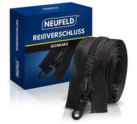 NEUFELD® Cremallera en azul oscuro, 60 cm, incluye alfileres y cinta métrica, cremallera para chaquetas, bolsos, ropa de cama