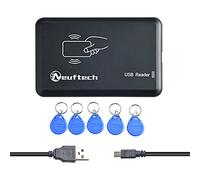 Neuftech USB RFID Lector de Tarjeta de Identificación y 5pcs Llaveros Tarjetas TK4100 EM4100 125KHz