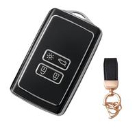 NEUHOO Accesorios de coche para Dacia Duster 2 | Extreme 2017-2023 2024 Funda para llave y llavero, carcasa de llave Dacia Funda de silicona para tarjeta de llave (negro-1)