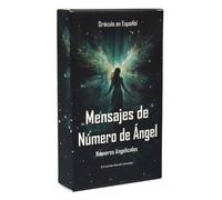 NEUJD Español: Mensaje de número de Ángel, Tarjeta de Tarot oráculo, Tarjeta de profecía de adivinación del Destino, Juego de Fiesta Familiar, Tarjetas con Borde Chapado en Oro