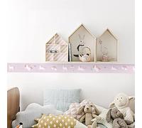 neukids 2 rollos de cinta autoadhesiva con diseño de unicornio, cenefa de papel pintado autoadhesivo, zócalo de cocina, dormitorio, baño, habitación infantil decorativa