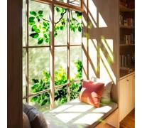 Neukids Pegatinas Autoadhesivas de Plantas Verdes en Acuarela para Ventana - Película Decorativa de Primavera y Verano para Sala de Estar, Dormitorio y Guardería