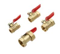 Neumático 1/4 ''3/8'' 1/2 ''BSP hilo femenino Mini válvula de bola conector de latón junta conector de cobre adaptador de acoplador agua, aire(3/8")