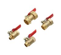 Neumático 1/8 "1/4" 3/8 "1/2" BSP hembra/rosca macho Mini válvula de bola conector de latón junta adaptador de acoplador de instalación de tuberías de cobre(1/4")