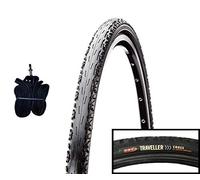 Neumático CST C-1096-P (44-559) 26 x 1,60 + cámara de aire Cross All Season Compound Demislick neumáticos para bicicleta de montaña o carretera