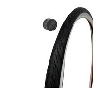 Neumático de 24 x 1,75 cm (47-507) + cámara neumática blanca y negra para Ruedas de Graziella, bicicleta holandesa, bicicleta de mujer de 24 pulgadas.