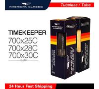Neumático de bicicleta American Classic Timekeeper, tipo con cámara/sin cámara, 700 X 25C, 700 X 28C, 700 X 30C, negro/amarillo, ultraligero, para carreras de carretera. 700X28C-Yellow-Tube