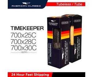 Neumático de bicicleta American Classic Timekeeper, tipo con cámara/sin cámara, 700 X 25C, 700 X 28C, 700 X 30C, negro/amarillo, ultraligero, para carreras de carretera. 700X30C-Black-TLR