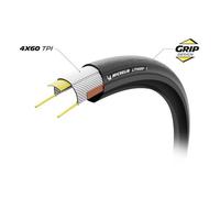Neumático de carretera 700x25c ts michelin lithion 4 tt negro (25-622)