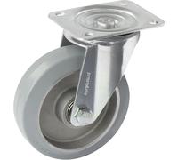 Neumático de caucho macizo elástico, gris Proroll, Ø de rueda x anchura 125 x 40 mm