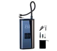 Neumático de coche con compresor de aire portátil - bomba de neumático de pantalla digital con presión establecida apagado automático, cable de 9,8 pies bomba de 12 V , luces de emergencia globos de