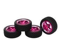 Neumático de Coche RC, Juego de Ruedas de Deriva de 4 Piezas para Reemplazo(Rosado)