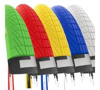 Neumático de Color 20 x 1,75 (47-406) + cámara neumática Negra para Bicicleta Graziella City Bike de Carretera para niño (Amarillo)