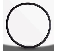 Neumático de goma PU no neumático para bicicleta de 24 x 1 3/8, para engranaje fijo a prueba de pinchazos, repuesto de rueda de mantenimiento, sin diseño plano (negro)