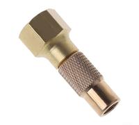 Neumático de latón resistente tipo tornillo con clip de bloqueo, conector de calibre de inflador de rosca hembra NPT de 0.25 pulgadas para bicicleta automática