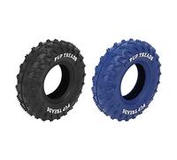 Neumático de Masticación de Goma de, Juguete Masticador de Masticación en Negro Negro de 2 Piezas de 2 Piezas Lanzando Interacción Segura Interacción Interesante para el Jardín para