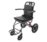 Neumático de panal plegable de transporte, silla de ruedas portátil con bolsa de almacenamiento, con bolsillo trasero, 2 ruedas universales, para casas, hospitales, residencias de ancianos