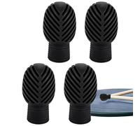 Neumático de silencio de palillo de tambor | 4pcs Mute Clacking Sound Cover | Tapas de protectores de mazo de tambor, accesorios de instrumentos musicales, cubierta de sonido de chasquido mudo para a