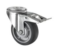 Neumático de TPE sobre llanta de PP, a partir de 2 unid. eurokraft basic, Ø x anchura de rueda 100 x 32 mm, agujero dorsal