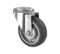 Neumático de TPE sobre llanta de PP, a partir de 2 unid. eurokraft basic, Ø x anchura de rueda 125 x 35 mm, agujero dorsal