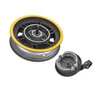 Neumático de vacío todoterreno, 60/70-6.5 neumático de rueda de vacío para scooter eléctrico MaxG30 cubo de rueda delantera + cubierta de freno de tambor G30 (cubo + cubierta negra)