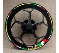 Neumático Motocicleta 17 Pulgadas para Ducati Corse V4 797 748 1098 S 821 696 para Monster 1100, Pegatinas De Rueda, Calcomanías De Rayas Reflectantes(Color 22)