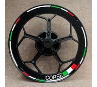 Neumático Motocicleta 17 Pulgadas para Ducati Corse V4 797 748 1098 S 821 696 para Monster 1100, Pegatinas De Rueda, Calcomanías De Rayas Reflectantes(Color 8)