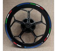 Neumático Motocicleta 17 Pulgadas para Ducati Corse V4 797 748 1098 S 821 696 para Monster 1100, Pegatinas De Rueda, Calcomanías De Rayas Reflectantes(Color 10)