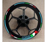 Neumático Motocicleta 17 Pulgadas para Ducati Corse V4 797 748 1098 S 821 696 para Monster 1100, Pegatinas De Rueda, Calcomanías De Rayas Reflectantes(Color 16)