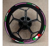 Neumático Motocicleta 17 Pulgadas para Ducati Corse V4 797 748 1098 S 821 696 para Monster 1100, Pegatinas De Rueda, Calcomanías De Rayas Reflectantes(Color 12)