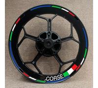 Neumático Motocicleta 17 Pulgadas para Ducati Corse V4 797 748 1098 S 821 696 para Monster 1100, Pegatinas De Rueda, Calcomanías De Rayas Reflectantes(Color 3)