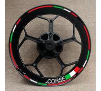Neumático Motocicleta 17 Pulgadas para Ducati Corse V4 797 748 1098 S 821 696 para Monster 1100, Pegatinas De Rueda, Calcomanías De Rayas Reflectantes(Color 9)