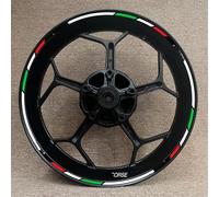 Neumático Motocicleta 17 Pulgadas para Ducati Corse V4 797 748 1098 S 821 696 para Monster 1100, Pegatinas De Rueda, Calcomanías De Rayas Reflectantes(Color 15)