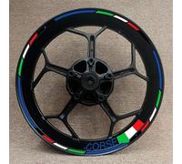 Neumático Motocicleta 17 Pulgadas para Ducati Corse V4 797 748 1098 S 821 696 para Monster 1100, Pegatinas De Rueda, Calcomanías De Rayas Reflectantes(Color 13)