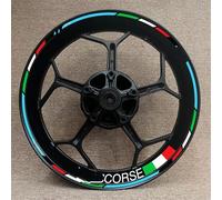 Neumático Motocicleta 17 Pulgadas para Ducati Corse V4 797 748 1098 S 821 696 para Monster 1100, Pegatinas De Rueda, Calcomanías De Rayas Reflectantes(Color 27)