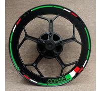 Neumático Motocicleta 17 Pulgadas para Ducati Corse V4 797 748 1098 S 821 696 para Monster 1100, Pegatinas De Rueda, Calcomanías De Rayas Reflectantes(Color 24)
