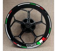 Neumático Motocicleta 17 Pulgadas para Ducati Corse V4 797 748 1098 S 821 696 para Monster 1100, Pegatinas De Rueda, Calcomanías De Rayas Reflectantes(Color 21)