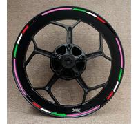 Neumático Motocicleta 17 Pulgadas para Ducati Corse V4 797 748 1098 S 821 696 para Monster 1100, Pegatinas De Rueda, Calcomanías De Rayas Reflectantes(Color 14)