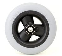 Neumático para silla de ruedas a prueba de pinchazos 6 x 1 1/4 (150 x 30), rueda completa con llanta y rodamiento de bolas, longitud del buje 36 mm, orificio 8 mm