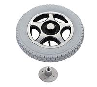 Neumático para Silla de Ruedas de 320 Mm, Rueda Inflable de PU, Cubo de Acero de Aleación, Neumático Trasero para Vehículo para Discapacitados, 4 Orificios