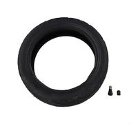 Neumático sin cámara de 10 pulgadas 10x250-6.5 para scooter eléctrico Ninebot Max compatible con modelos G30E G30LP solo para uso en propiedades privadas (neumático+boquilla recta)